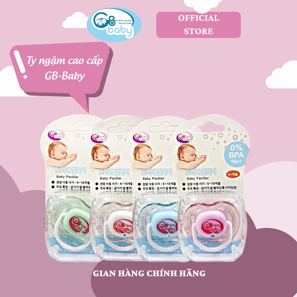 Núm vú giả núm ty giả silicon ngậm cho bé GB-Baby cao cấp chính hãng