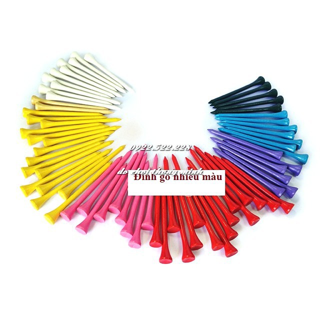 20 Đinh gỗ nhiều màu cho bé tập đóng, chơi thăng bằng