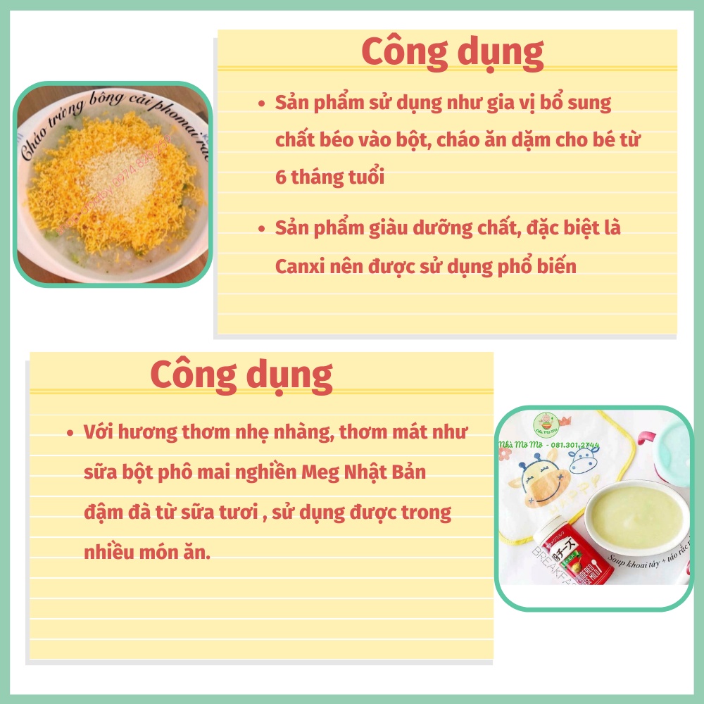 [SALE SỐC] Phô Mai Rắc MEG Nhật Bản Cho Bé mẫu mới