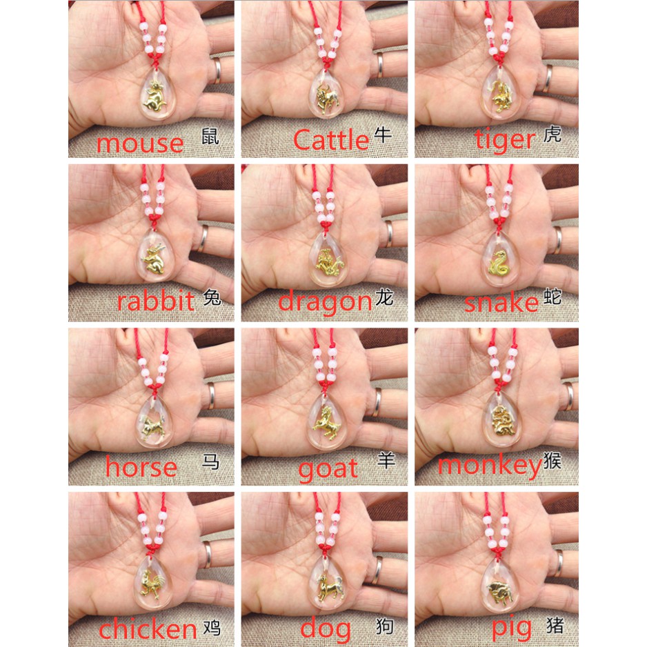 Dây Chuyền Mặt Tròn Khắc Hình 12 Con Giáp Độc Đáo