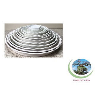 Đĩa lót chậu tròn khía Phi 8,5cm - #047C#