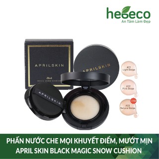 Phấn Nước Che Mọi Khuyết Điểm, Mướt Mịn April Skin Black Magic Snow Cushion - Hàn Quốc Chính Hãng