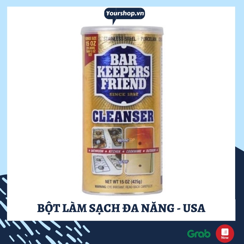 Chất Tẩy Đa Năng Bar Keepers Friend - Made in USA - BKF - Chính Hãng