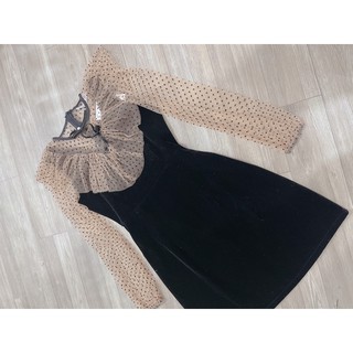VÁY NHUNG PHỐI LƯỚI BI