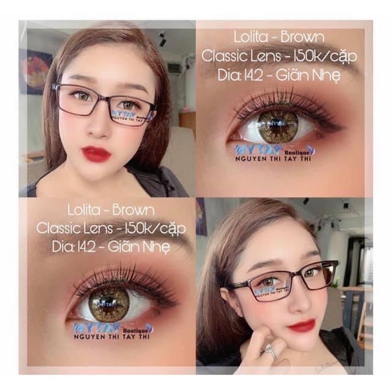 MẪU LENS SAKURA PINK GIÃN TO VIỀN ĐEN