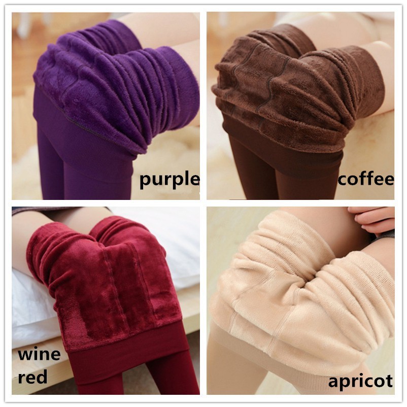 Quần legging giữ nhiệt màu trơn cá tính cho nữ | BigBuy360 - bigbuy360.vn