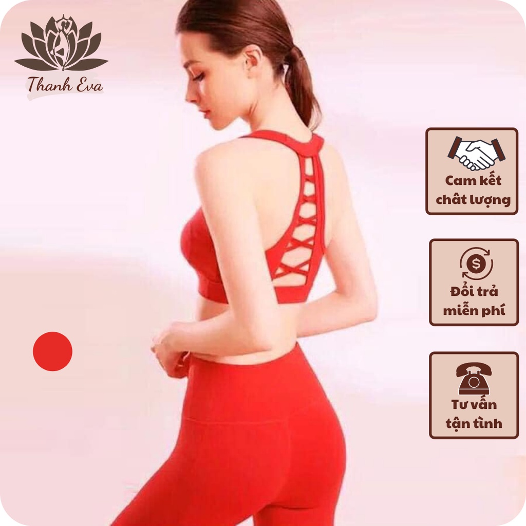 Bộ bra quần dài màu đỏ thể thao BN06 tập gym, yoga, zumba, aerubic Hàng VNXK