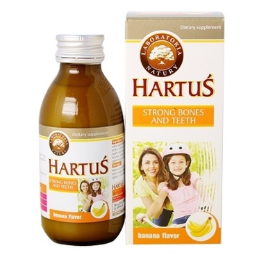 Hartus strong bones and teeth-150ml  Bổ Sung Canxi, Vitamin D3,Vitamin K, Hấp Thụ Canxi Tối Đa Nhờ Vitamin K (Chai 150ml