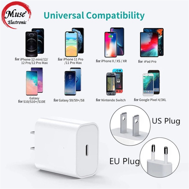 Cốc Sạc Nhanh Type-c 20w Pd Cho Ipad Air Mini Pro Iphone13 Iphone12