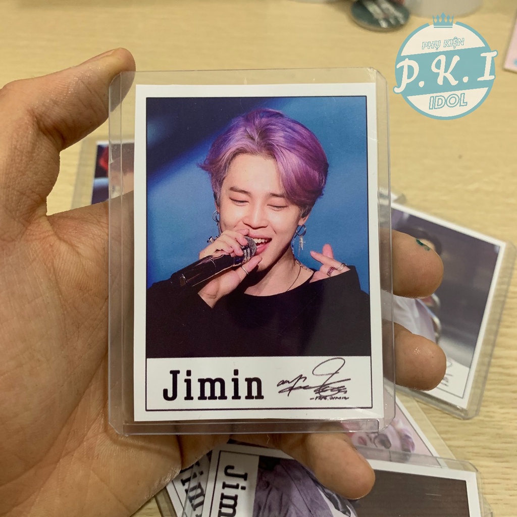 Lomo Card Có Chữ Kí Jimin BTS - Tặng Thêm 9 Toploader Bảo Vệ B8