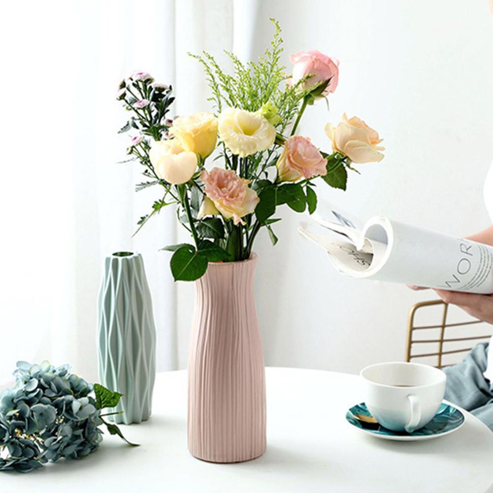 Lọ hoa Z1V2 bằng nhựa phong cách Bắc Âu dùng trang trí phòng khách đa năng độc đáo