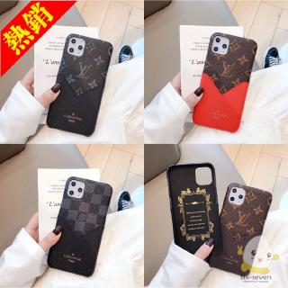 Ốp Điện Thoại Da Kèm Ngăn Đựng Thẻ Cho iPhone11 11Promax xr xs max 7 6 8P