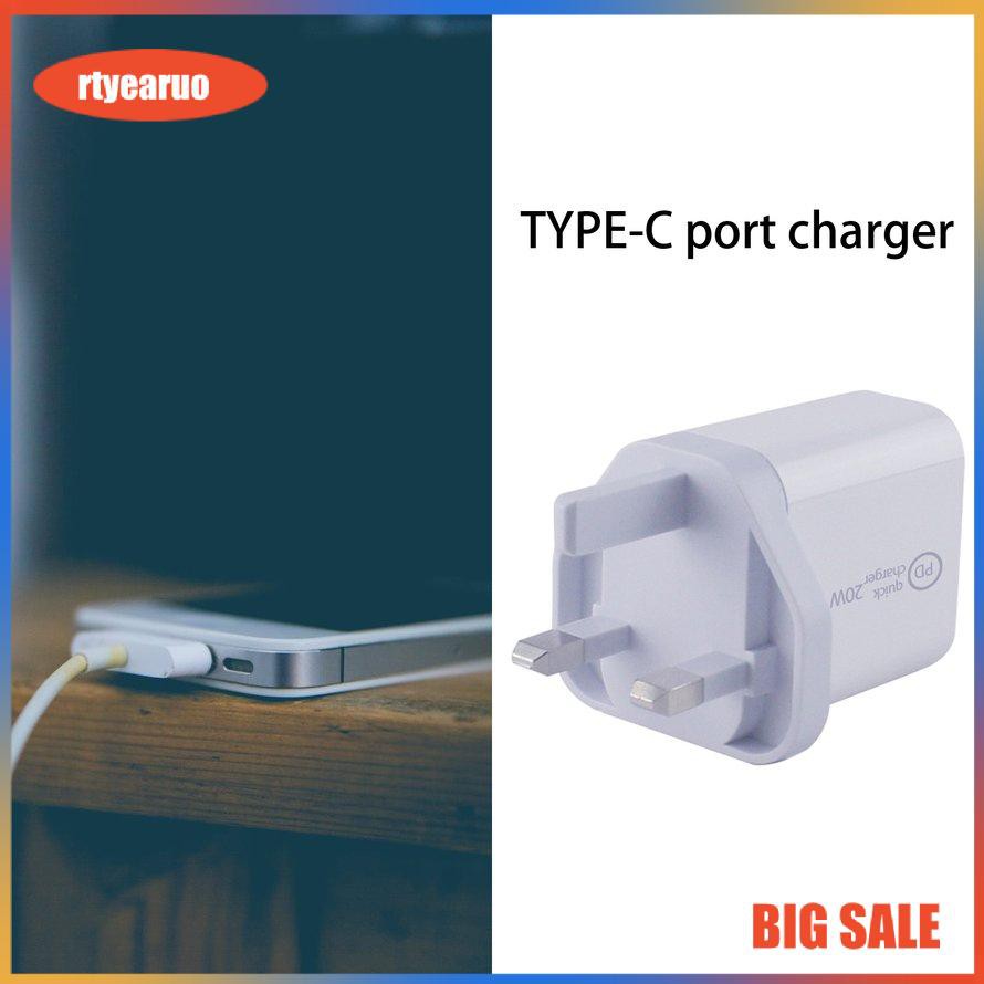 20W PD Charger Type-C USB Hub Wall Adapter Portable Quick Charging