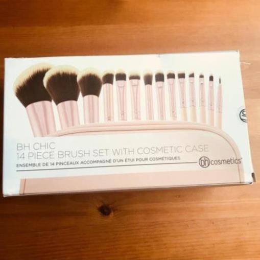 Hàng USA- Bộ cọ 14 cây BH cosmetics BH Chic - 14 Piece Brush Set with Cosmetic Case New