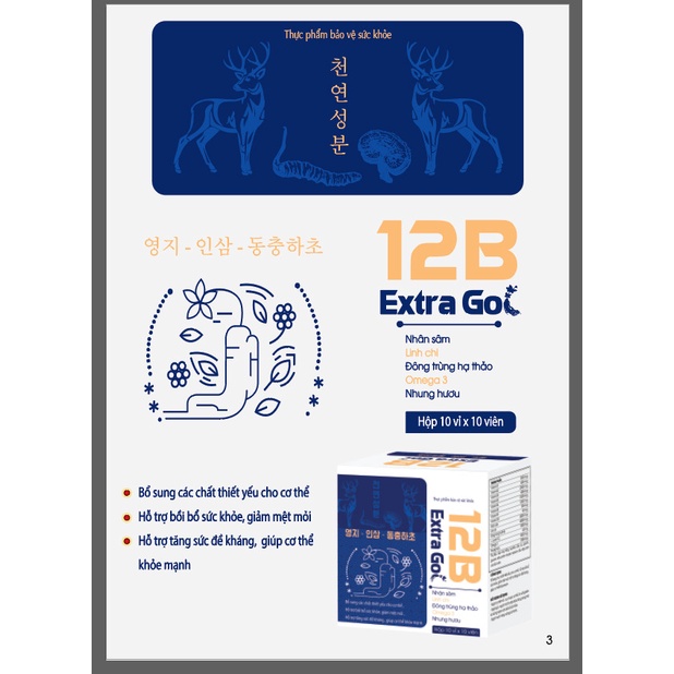 12B Extra Gol - giúp bổ sung dưỡng chất, tăng sức đề kháng, giảm mệt mỏi