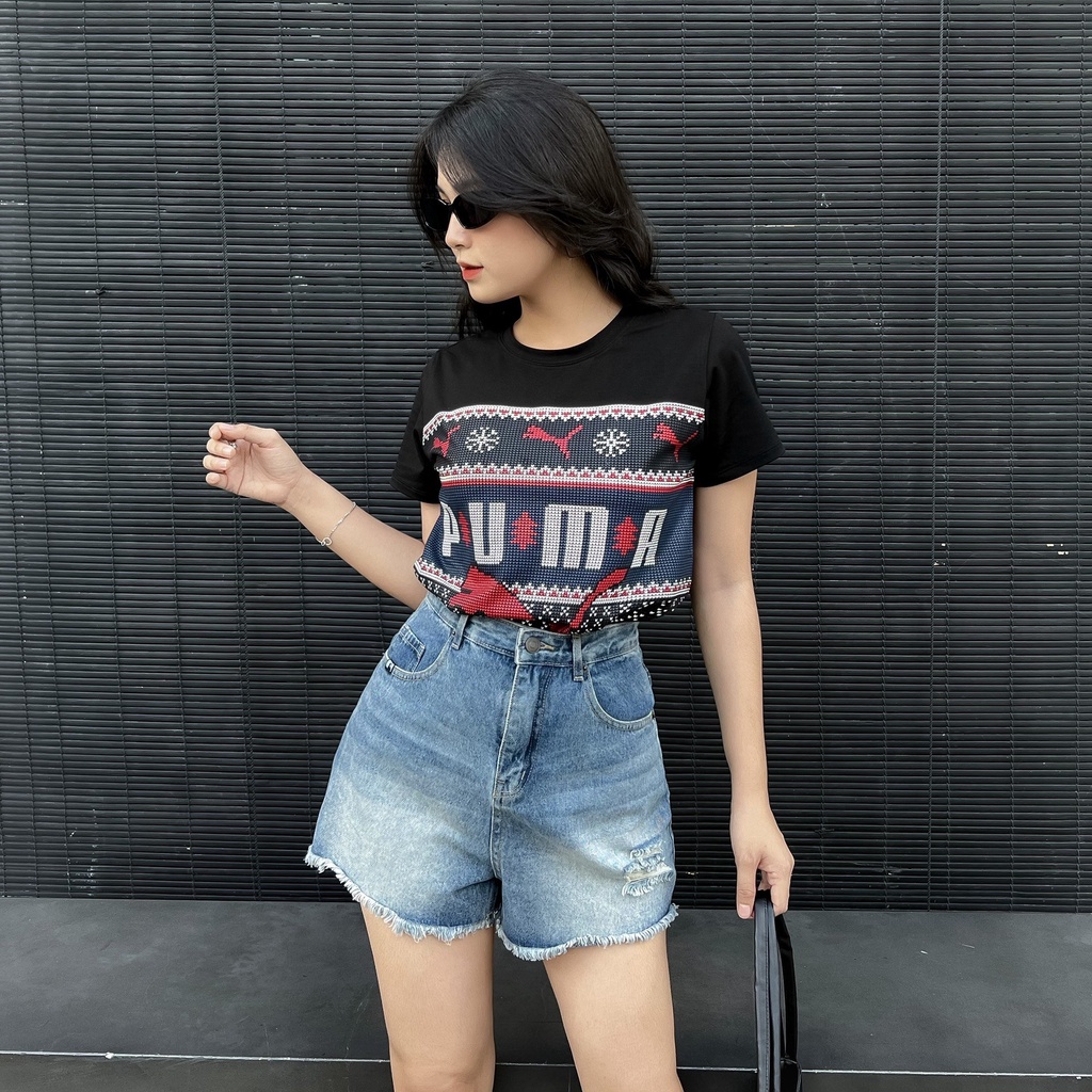 Áo Thun Pu.ma Form Rộng Chất Thun Cotton Mềm Mịn, Thoáng Mát.