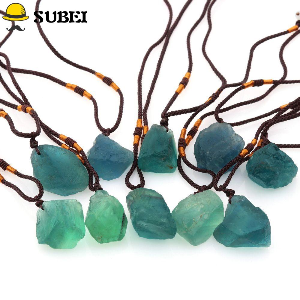 Mặt vòng cổ Đá Thạch Anh Fluorite Tự Nhiên Thời Trang Cho Nữ