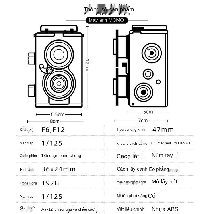 ☢♠Khoa học dành cho người lớn Máy ảnh retro kép phim 135 đảo ngược tự làm lắp ráp bạn và bè để quà tặng sinh nhật