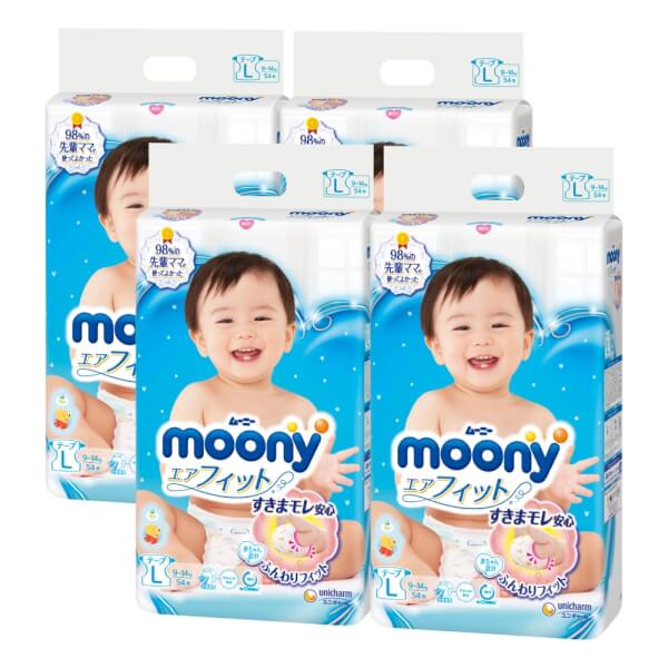 Bỉm Moony cộng miếng L58 dán (9-14kg)