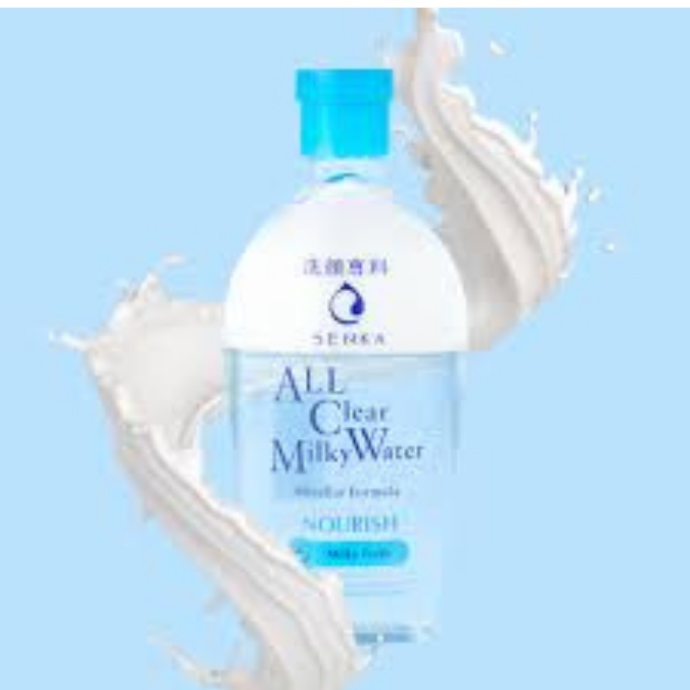 Nước Sữa Tẩy Trang Senka All Clear Milky Water Nourish Hai Lớp 230ml