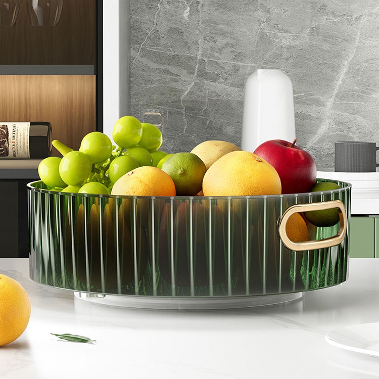 Đĩa Trái Cây Có Thể Xoay Sáng Tạo Mới Món Tráng Miệng đĩa đựng Gia Vị Hộp đựng Gia Vị Bàn Trang điểm Hộp Lưu Trữ Mỹ Phẩm Phòng Khách Đĩa Trái Cây Sang Trọng ánh Sáng