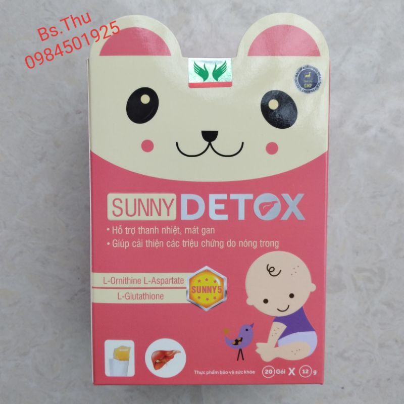 Thạch bổ gan Sunny Detox thanh nhiệt, mát gan hỗ trợ cải thiện các triệu chứng do nóng trong - Hộp 20 gói