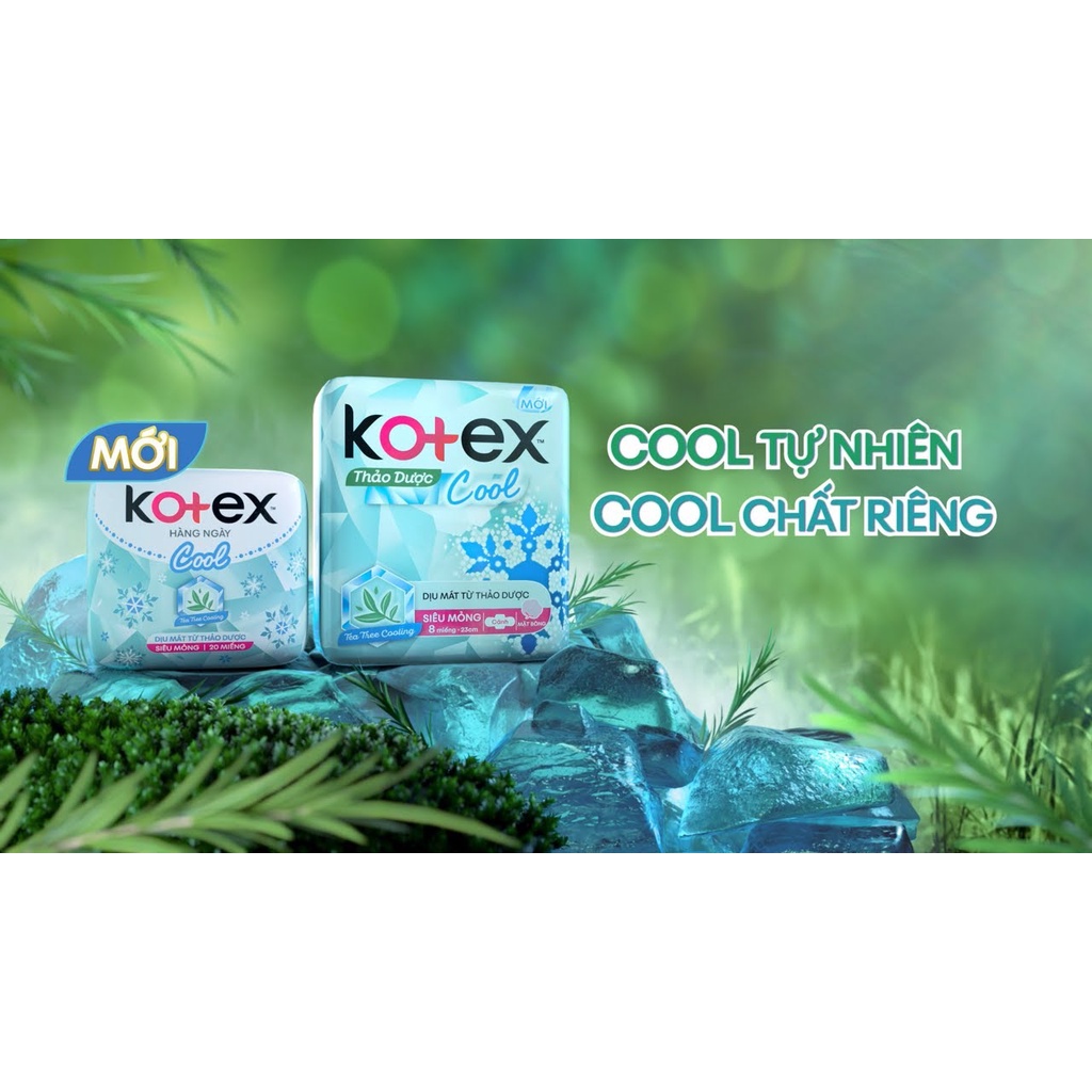 Băng Vệ Sinh Kotex Hằng Ngày Thảo Dược Cool 20 Miếng