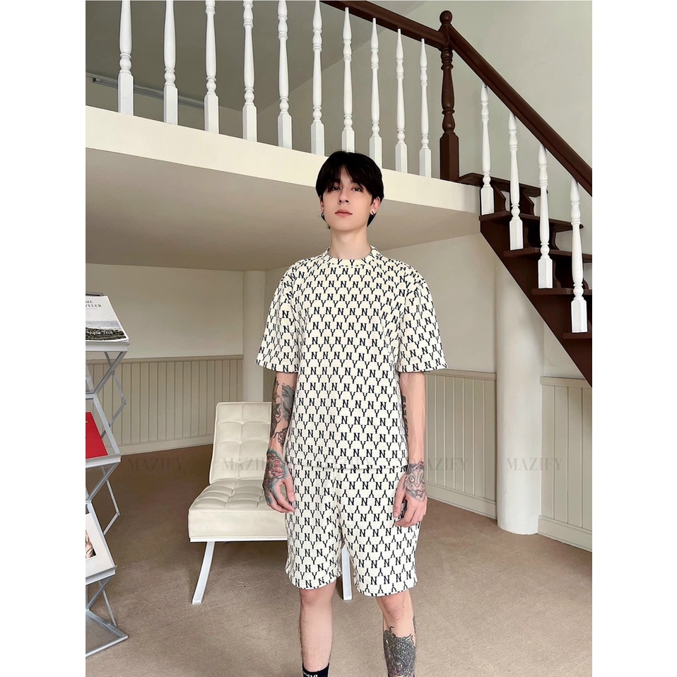 Bộ Quần Áo Nam Chất Thun Cotton Lạnh In Chữ NY Co Dãn 4 Chiều Trẻ Trung Năng Động Garemstore