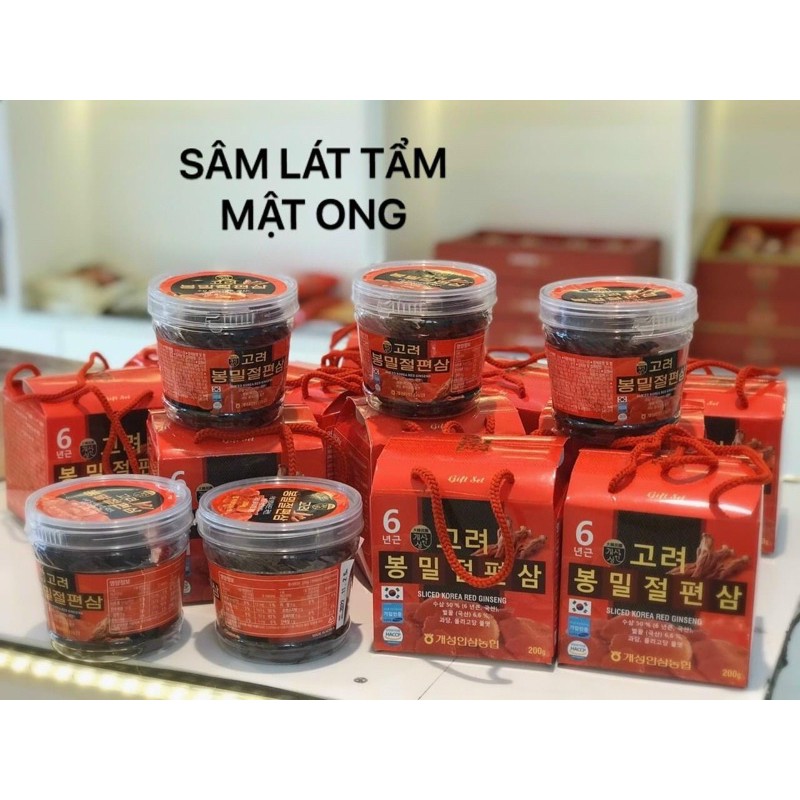 Hồng Sâm Lát SamBok 6 năm tẩm mật ong Hàn Quốc hộp 200gr ( Date 2023 )