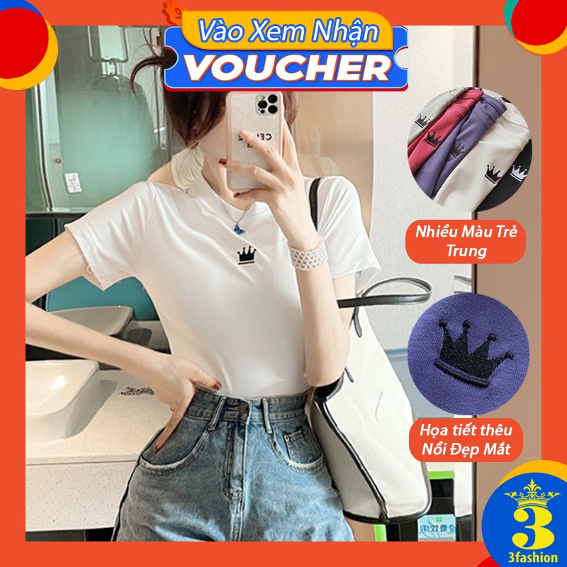 Áo Thun Nữ Tay Ngắn Cổ Tròn Vải Thun Mềm Mát Tôn Dáng Thiết Kế Trẻ Trung - MSP T04