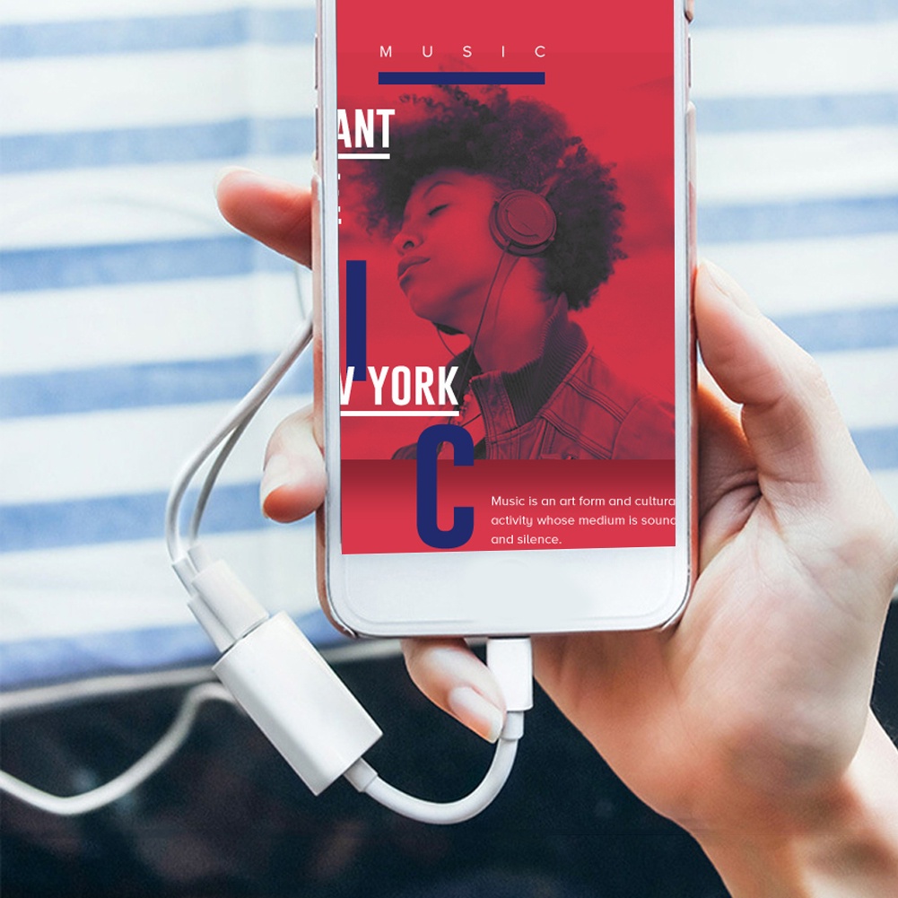 Đầu Chia Cổng Sạc Và Tai Nghe 2 Trong 1 Tiện Dụng Cho ip