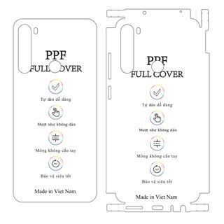 Dán dẻo PPF Redmi Note 8 mặt sau và viền