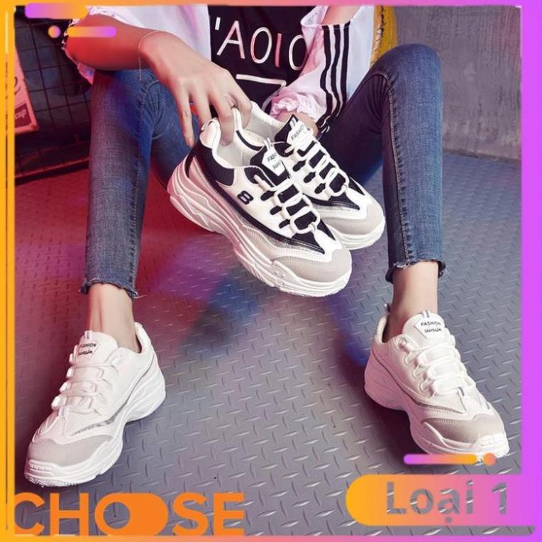 Giày Nữ Sneaker Choose Độn Đế ULZANG Thể Thao Tăng Chiều Cao Phối Màu Cá Tính G2902