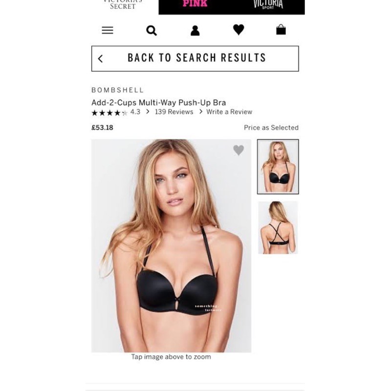 Áo Lót Nâng Ngực Siêu Nâng Ngực Không Dây H & m / Schoolk Victoria 'S Secret Dupe Bombshell VS Bh