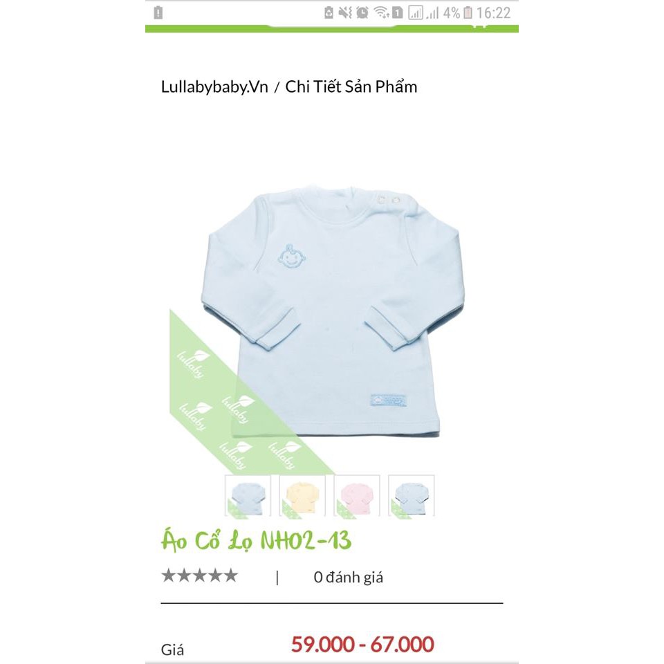 Áo thu đông cổ 3p Lullaby