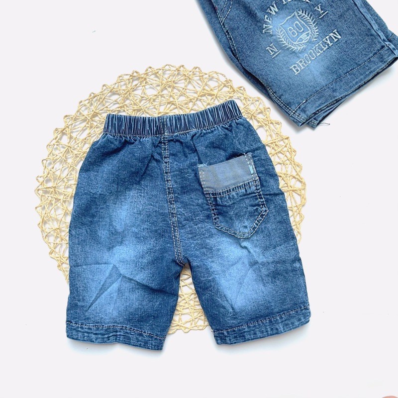 Quần Short Bé Trai 🍓Chất Jean Co Giãn Xịn🍓 Quần sooc Bé Trai Size Từ 8 Đến 22Kg Chất Jean Co Giãn Siêu Đẹp