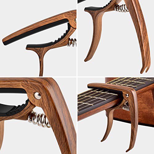 Capo guitar - ukulele JX-05 (Thêm chức năng chốt nhổ dây)