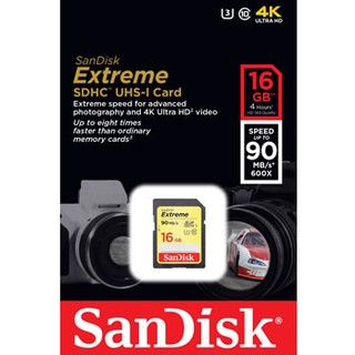 THẺ NHỚ SD 16GB EXTREME(90MB/S)