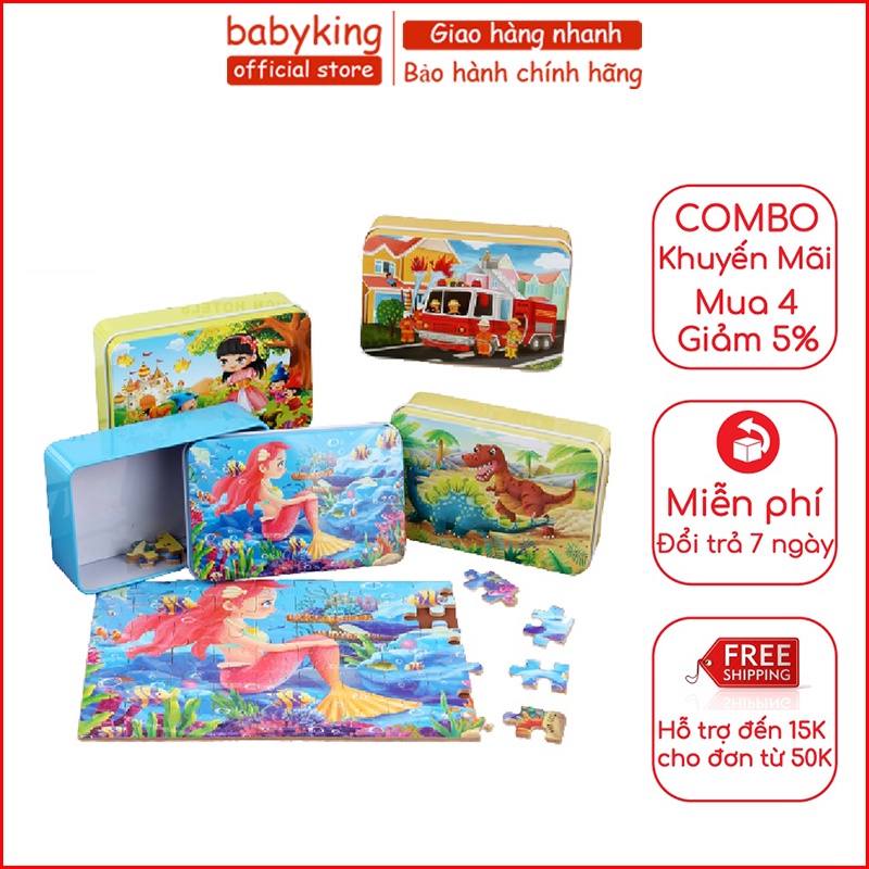 Tranh Ghép Hình, Bộ Xếp Hình Gỗ 60 Miếng Puzzle Cho Bé Nhiều Chủ Để Giúp Bé Phát Triển Tư Duy Một Cách Toàn Diện