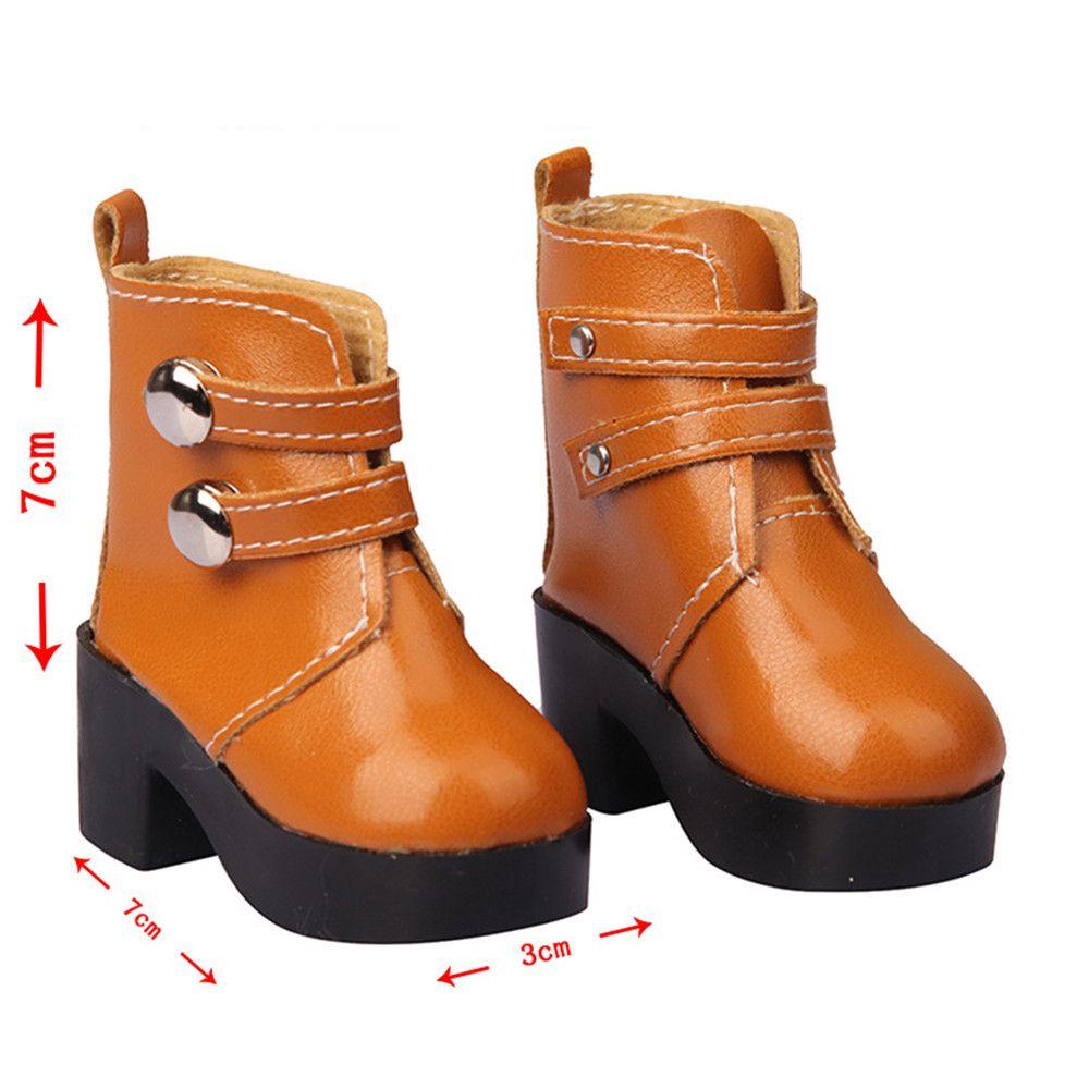 Giày Bốt Da PU Đính Đinh Tán Tinh Tế Màu Cầu Vồng Cho Búp Bê Barbie 18inch Tỷ Lệ 1/6