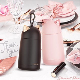 Bình giữ nhiệt Hello Dream tai mèo dễ thương 330ml Inox 304 giữ nhiệt nóng/ lạnh 15h