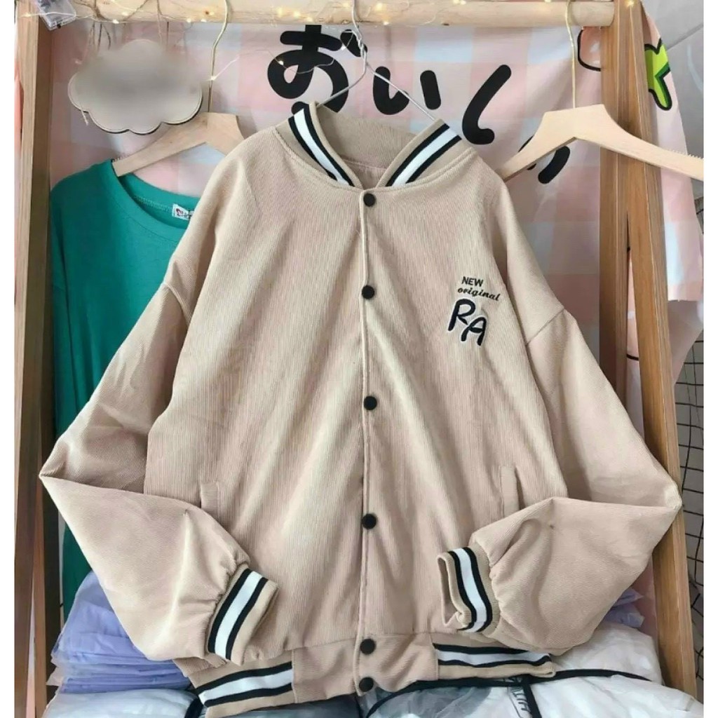 Áo khoác bomber chất dày dặn áo khoác bóng chày dành cho nam nữ form rộng siêu chất | BigBuy360 - bigbuy360.vn