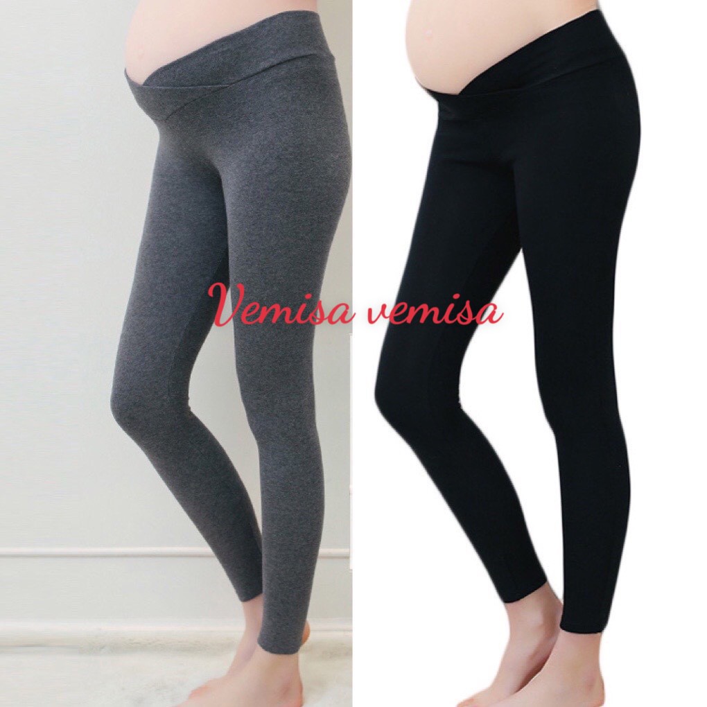 Quần bầu legging cạp chéo tiện lợi siêu mịn mát QB1111