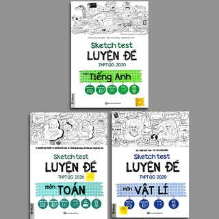 Combo Sketch Test Luyện Đề THPT QG 2020 Toán + Vật Lí + Tiếng Anh