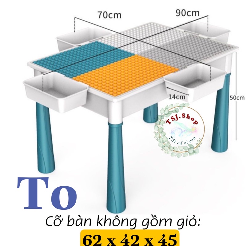 [Loại TO] Bàn xếp hình Lego đa năng thông minh cho bé phát triển trí tuệ