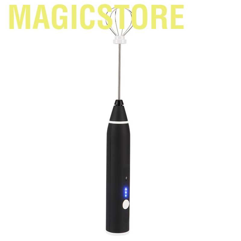 Magicstore Electric Milk Frother  3 Speed ​​Handheld Foam Machine USB Rechargeable with Double Whisk Coffee Egg Beater