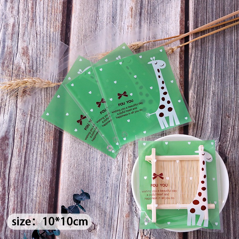 Set 100 Túi Zip Trong Suốt Đựng Bánh Quy/Kẹo Kích Thước 10*10Pp