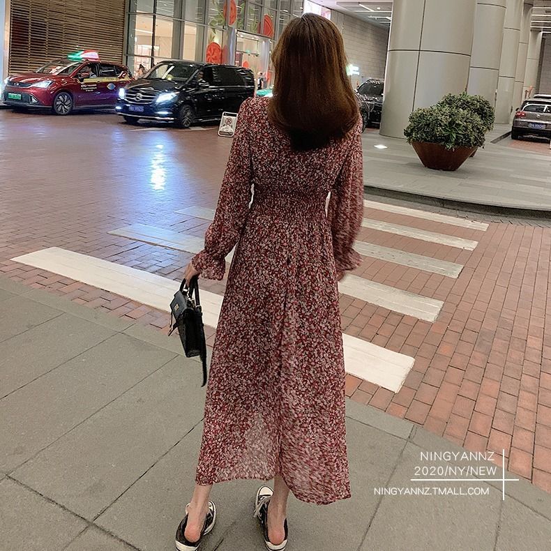 Đầm voan dài tay thời trang thanh lịch có size S-3XL dành cho nữ | BigBuy360 - bigbuy360.vn