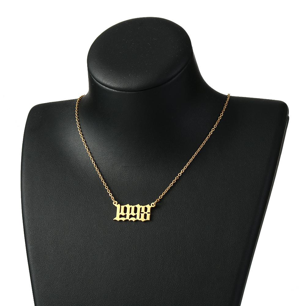 MIH Vòng Cổ Màu Vàng / Bạc Dùng Làm Quà Tặng Sinh Nhật