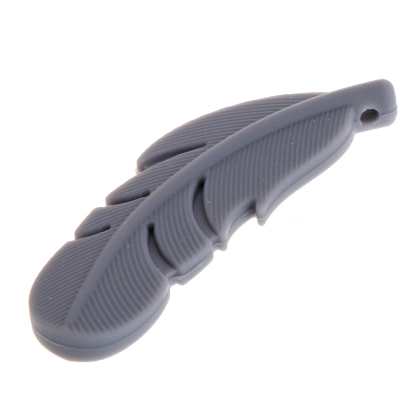 Đồ Chơi Gặm Nướu Bằng Silicone Phối Lông Vũ Handmade Dành Cho Trẻ Em